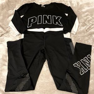 Victoria’s Secret PINK Ultimate leggings (sz L) and 3/4 sleeve shirt (sz M)